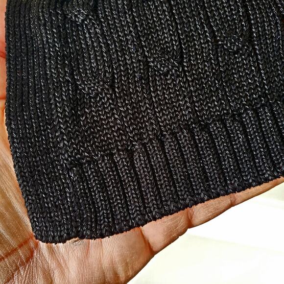 Ralph Lauren Black Label Cable Knit Poncho Sweater S Preppy Luxury Minimal NEW - Picture 2 of 10